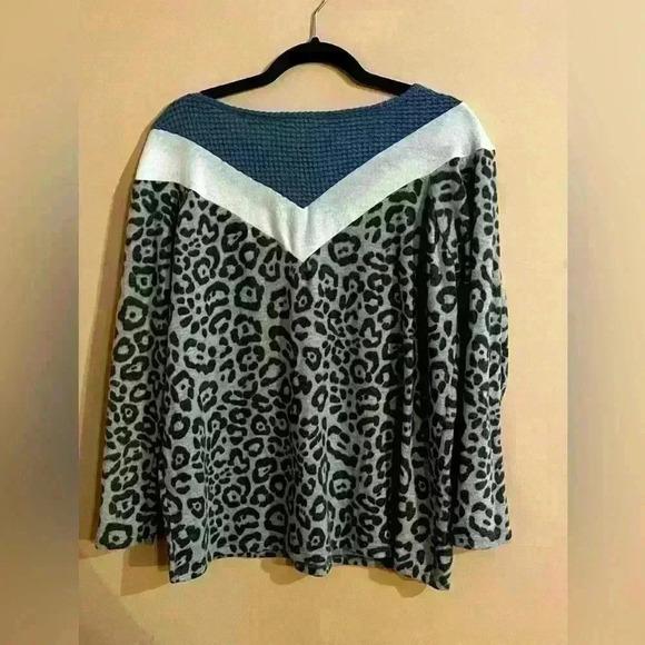 REB. In J 220 Waffle Knit Sweater Shirt women’s size Large - Picture 6 of 11